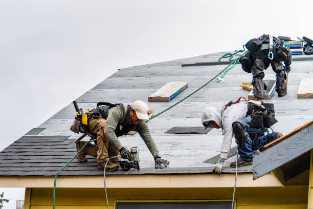 Professional Gutter Installation technician working in Festus, MO